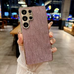 Premium Plating Aurora Water Ripple Hard Phone Case For Samsung A06 A15 A14 A16 A24 A25 A26 A34 A35 A36 A53 A54 A55 A56 Casing Shockproof