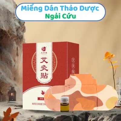 Miếng dán thảo dược miếng dán nhiệt ngải cứu giảm đau hiệu quả cổ vai gáy xương khớp kèm tinh dầu - Happy Life 4U