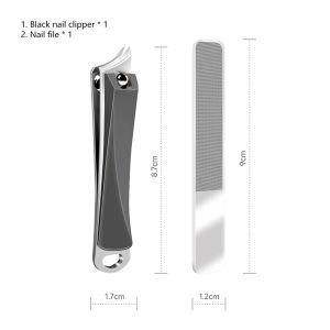 กรรไกรตัดเล็บขอบเฉียงเล็บสแตนเลสและกรรไกรตัดเล็บที่ตัดเล็บเท้าด้วยตะไบเล็บ
