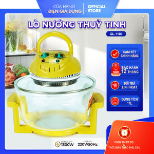 Nồi chiên không dầu lò nướng thủy tinh Gali 17 lít 1300w đạt chất lượng hàng nhập khẩu tem hợp quy CR nướng chiên các loại thịt cá tôm cua rau củ quả xả đông bảo hành chính hãng 12 tháng Tặng 8 phụ kiện Alate store