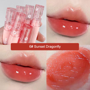 Water Light Lip Glaze Musim Semi Musim Panas Kaca Doodle Bibir Pelembab Lipstik Putih Kabut Air Embun Bibir COD -🌈Ninestar