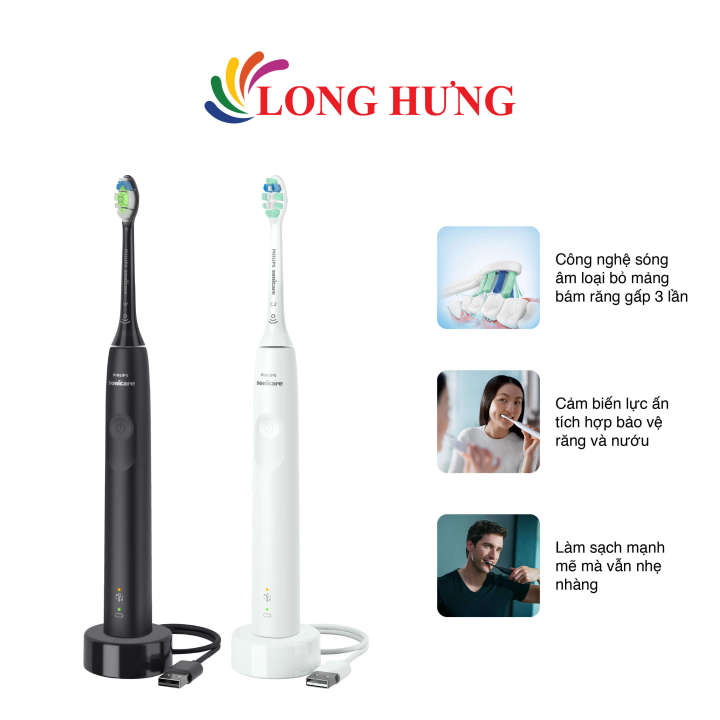 Bàn chải điện Philips Sonicare 3100 - Hàng Chính Hãng - Thiết kế mảnh ...