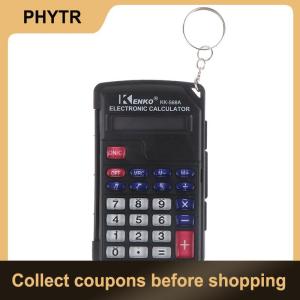 【PHYTR】 Crystal Clear Keys Palm Clamshell Calculator Pocket Portable Mini Student Calculator Office Supplies