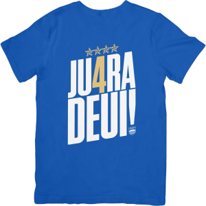 Kaos Persib Bandung Champions 2025 Cotton Knitto - T-Shirt Bola DTF Printing Pria Wanita
