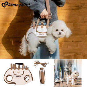 Portable Adjustable Crossbody Pet Carrier BagSmall Dogs Outdoor Breathable Double Shoulder Strap