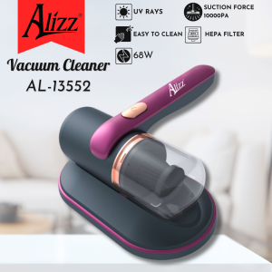 Máy Hút Bụi Giường Nệm Cầm Tay Mini Không Dây Sạc Pin Tia UV Khử Khuẩn Làm Sạch Sofa ALIZZ AL 13552