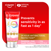 [BUY 1 FREE 1] NEW Colgate Total Sensitivity + Gum Health Antibacterial Toothpaste 110g Pack of 2