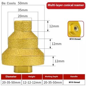 Diamond Brazed Finger Bit Milling Cutter Perfect for Dressing Marble Countertops Diamond Beveling Chamfer Bit Angle Grinders Trimmer Drill Bit Diamond Chamfer Diamond Chamfering Drill Bits M10/M14 Threaded Ceramic Hole Saw Taper Chamfering Grinding
