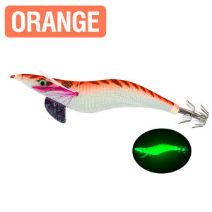 1pcs Shrimp Bait 12/13cm Cuttlefish Fishing Lure UV Luminous Plastic 3D Eyes Wooden Squid Fishing Hook Jig Lure
