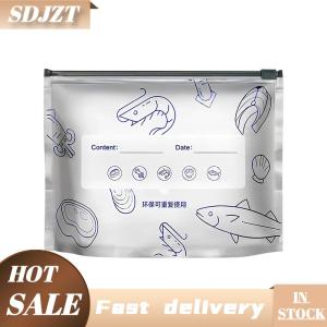 SDJZT 10 cái túi công suất lớn nhôm lá thực phẩm Túi rò rỉ tủ đông an toàn nhà bếp túi tươi giữ tươi Túi khóa có thể tái sử dụng