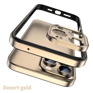 New Light Aluminum Metal Frame For iPhone 16 Pro Max 15 14 Plus 13 Pro Max Bumper Case Ultra Thin Hybrid Silicone Alloy Lens Protective