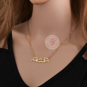 Kalung Nama - Zedd Jewelry: Warna Silver dan Emas Tahan Lama Anti Karat - Cantik Berkualitas Cocok Untuk Kado Hadiah - Carmen Necklace: Titanium 18K Gold Plated - COD Bayar Di Tempat