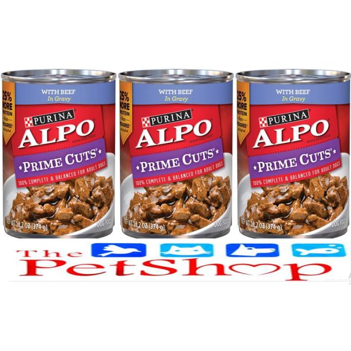 Alpo Prime Cuts Beef in Gravy Dog Food 374g set of 3 Lazada PH