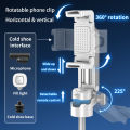 【✅SG READY STOCK】RICHMENTMALL Portable Wireless Selfie Stick Tripod Stand 360° Rotation Handheld Gimbal Stabilizer Portable Bluetooth Foldable Selfie Stick Monopod for Live Phone Gopro Camera, with Wireless Remote & Tripod Stand LED Light for Smartphones. 