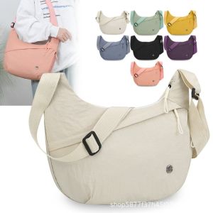 MRCHUA Nylon Womens Crossbody Bag Lightweight Adjustable Wide Strap Dumpling Bag Zipper Closure Shoulder Bag Daily Commuting