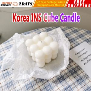 ❤️❤️❤️【Kores INS Cube Candle】Cube Wax Fragrance Candle Bougie Rose Scented Candles Home Geometric Decoration Cube Wax Fragrance Candle Magic-Cube-Candle
