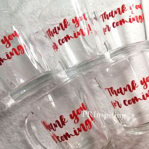 Personalized/ Customized Clear Mugs 10PCS MINIMUM LOWEST PRICE SALE