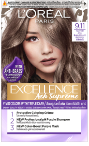 🌈LOreal Loreal Paris Excellence Ash Supreme Hair Dye - 9.11 Silver Ash