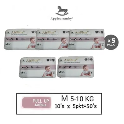 Applecrumby™ AirPlus Overnight/Air Plus [New Packaging] Mega Pack Baby Tape/Pull Up Diaper