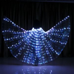 Elf Butterfly Wings Belly Dance LED Wings Luminous Color Back Decoration Adult Kids Cloak Stage Performance Prop Clothes