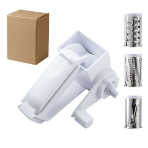 ที่ขูดชีสหมุนด้วยมือ OGUK51 3 In 1เครื่องหั่นชีสอเนกประสงค์เครื่องวางแผนชีสใช้งานง่ายทนทานสำหรับชีสถั่วช็อกโกแลตผัก