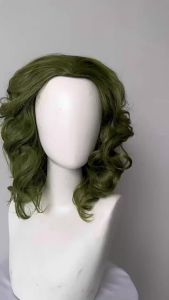 European and American movies cosplay Clown joker Fleck green medium-length curly hair cos Wig Halloween Headgear