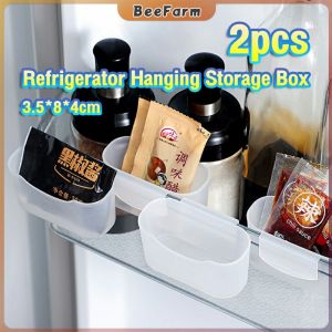 B.F. Hanging Storage Box Refrigerator Multi Function Hanging Translucent Seasoning Bag Storage Box 2Pcs