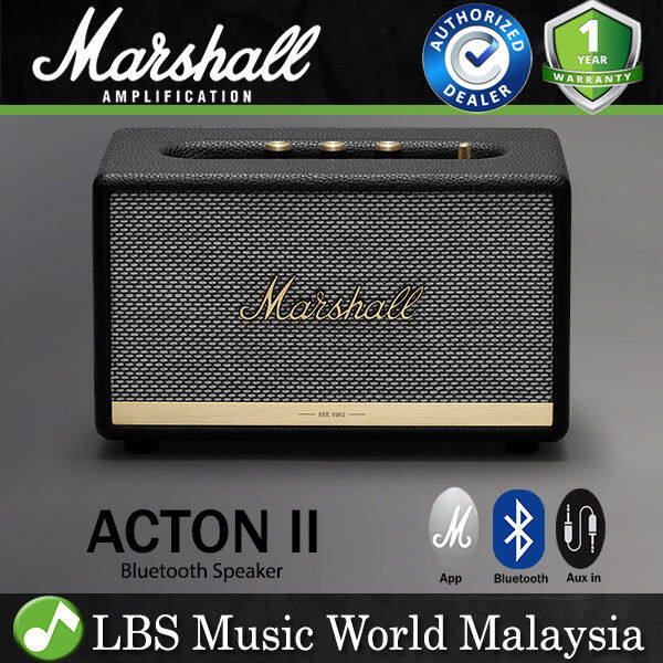 Marshall Acton II Wireless Bluetooth Speaker Black Active