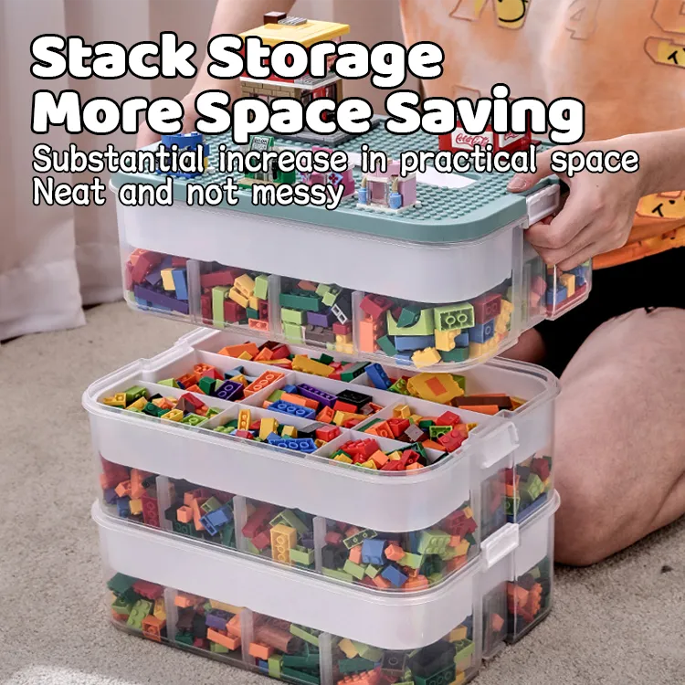 SG [READY STOCK] Lego Storage Box For Toys Organiser Stackable