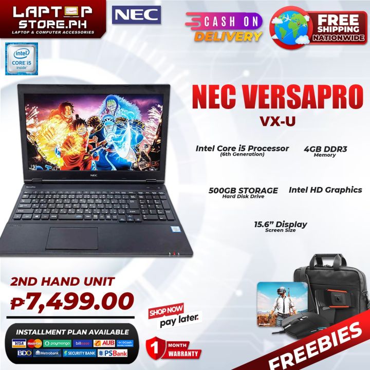 LAPTOP NEC VERSAPRO VX-U Intel Core i5 6200U 2.4ghz 4gb ddr3 500GB