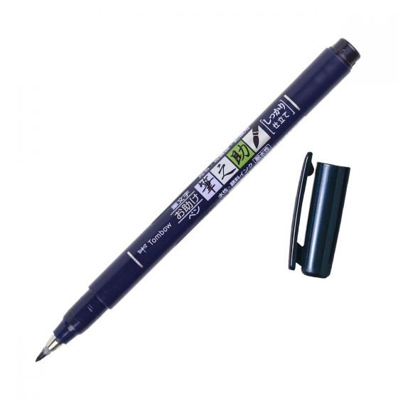 Tombow Fudenosuke Brush Pen Hard Tip For Kaligrafi Calligraphy