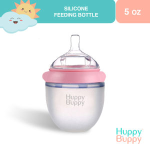 Huppy Buppy Silicone Baby Bottle Feeding 5oz Pink