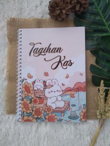 BUKU TAGIHAN KAS MOTIF RABBIT UK A5 JILID SPIRAL ISI 100 HALAMAN