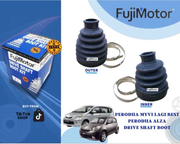 ORIGINAL FUJIMOTOR PERODUA MYVI LAGI BEST 1.5 ALZA DRIVE SHAFT BOOT CV