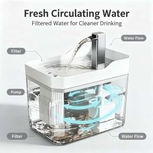 Smart Pet Bowl Loop Mute Pump Water Fountain For Cat Dog Automatic Water Dispenser For Cat