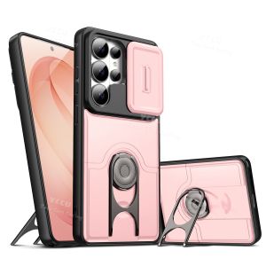 Samsung Galaxy S26Ultra Phone Case For Samsung Galaxy S26Ultra S26 S25 S25FE S24Plus S24Ultra S24 S23 Fashion Slide Camera Cover Rotating Stand Shockproof Protective Case