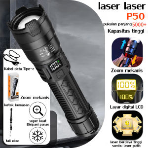 【Iradiasi 10.000 meter】Senter LED portabel 500 Watt Senter kepala 500 jam tanpa pengisian daya Senter led Sente mini cas super terang Senter Led Super Terang Senter Led Police Recharge Outdoor Olahraga Berkemah Lampu Senter