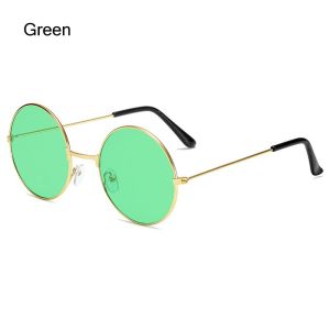 BHYJGD Women Men Party Hippie Metal Sunglasses Round Sunglasses Circle Glasses Eyewear