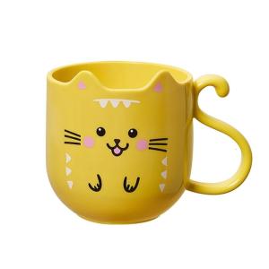 Thickened Mouthwash Cup Toothbrush Holder With Slip Resistant Base Perfectly For Kitten Lover Cartoon Wash Cup