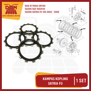 Kampas Kopling SATRIA FU Isi 5 (KAGAYAKU) Plat Disk Clutch Suzuki Satria Fu 150 Thunder 125