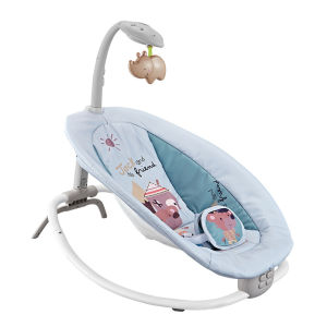 Baby Bouncer Seat with Vibration and Music Projection Function Height Adjustable 3 Levels