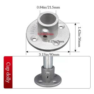 UFANSM 1\2/3\4" Pipe Fitting Connector Fixed buckle Aluminum Alloy Steel Circular Pipe Connector  Elbow Frame Fasteners Steel Tube Shelf