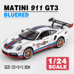 LEO 1:24 Porsche 911 GT3 RSR Track Edition Toy Car Model Metal Alloy Diecast Car Toys For KidsChildrens Toys for boy Miniauto Truck Vehicle Sound and Light Toy