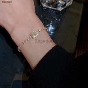 [COD] Beaution New Fashion Rose Love Zircon Bracelet Simple Copper Ladies Bracelet