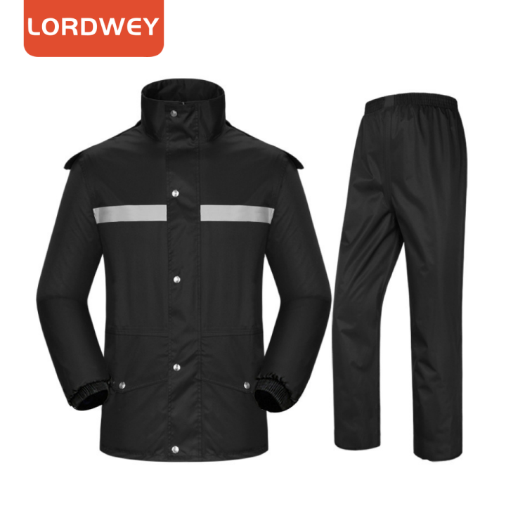 LORDWEY Double Layer Design Raincoat Rain Pants Suit Raincoat ...