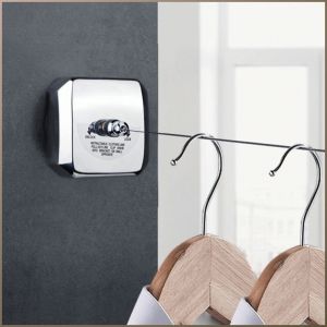 ราวตากผ้า ล่องหน ติดตามชีวิตในบ้าน ทนทาน ที่ซ่อนอยู่ หัวเข็มขัดรูปยู ระเบียง ห้องน้ำ