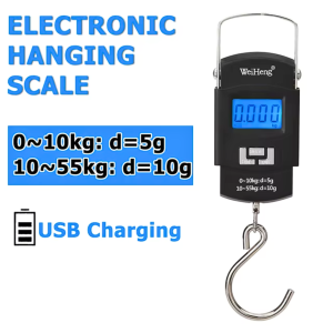 BERGARANSI WeiHeng Timbangan Gantung 50 Kilo Koper Tas Digital Scale 50kg 0.01kg WH A08