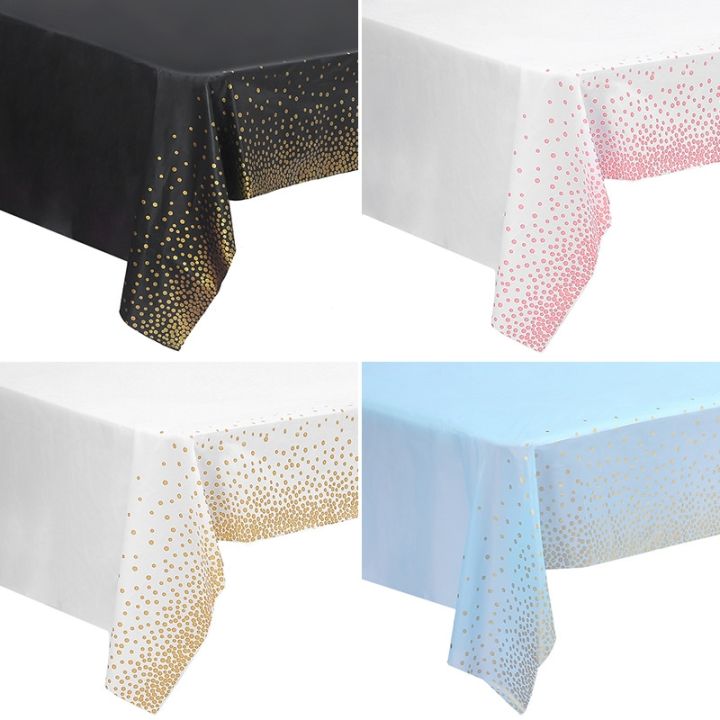 137*183cm Disposable Plastic Tablecloth Waterproof Rose Gold Tablecloth ...