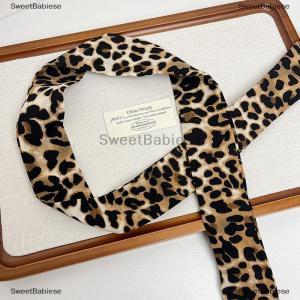 [COD] SweetBabiese Leopard in túi gầy Khăn lụa cho phụ nữ sang trọng foulard phụ nữ Tie thời trang đầu chiếc khăn