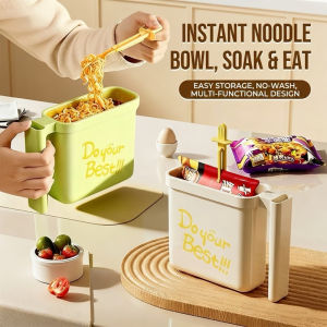 No-Wash Instant Noodle Bowl Portable Bag Ramen Cooker for Students Reusable & Easy to Clean